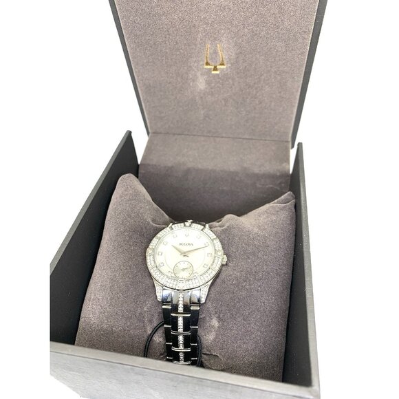 Bulova Women\'s Watch 96L291 Quartz White Mother of Pearl Dial Crystal Accent main image 15